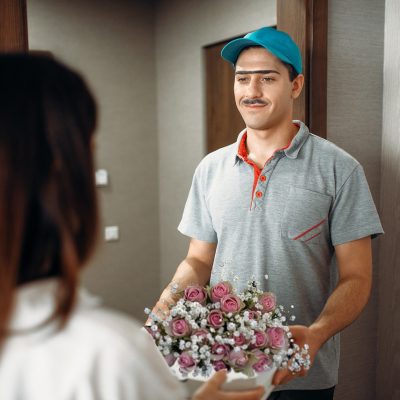 delivery man, flower, florist